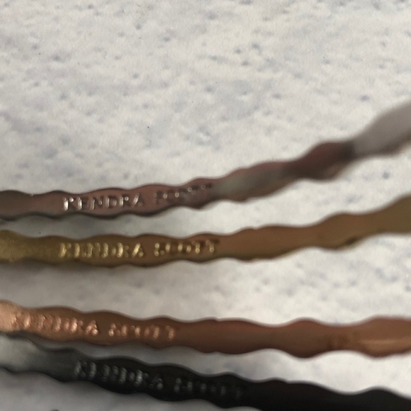 Kendra Scott Mixed Metal Bangles Silver Gold Rose - Picture 7 of 8